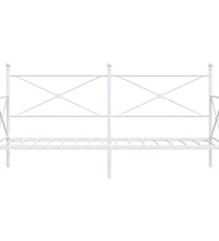 Tagesbett ohne Matratze Weiß 90x190 cm Stahl