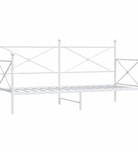 Tagesbett ohne Matratze Weiß 90x200 cm Stahl