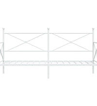 Tagesbett ohne Matratze Weiß 90x200 cm Stahl