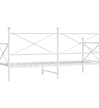 Tagesbett ohne Matratze Weiß 90x200 cm Stahl