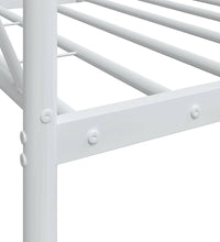 Tagesbett ohne Matratze Weiß 90x200 cm Stahl