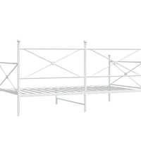 Tagesbett ohne Matratze Weiß 100x190 cm Stahl