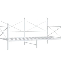 Tagesbett ohne Matratze Weiß 100x200 cm Stahl