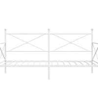 Tagesbett ohne Matratze Weiß 100x200 cm Stahl