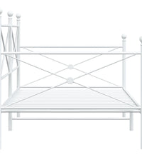 Tagesbett ohne Matratze Weiß 100x200 cm Stahl