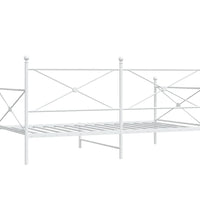 Tagesbett ohne Matratze Weiß 100x200 cm Stahl