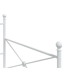 Tagesbett ohne Matratze Weiß 100x200 cm Stahl