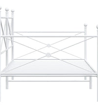 Tagesbett ohne Matratze Weiß 107x203 cm Stahl