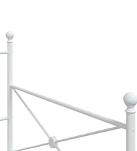 Tagesbett ohne Matratze Weiß 107x203 cm Stahl