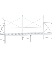 Tagesbett Ausziehbar ohne Matratze Weiß 80x200 cm Stahl