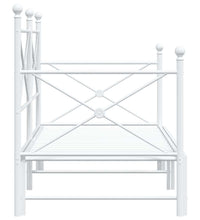 Tagesbett Ausziehbar ohne Matratze Weiß 80x200 cm Stahl