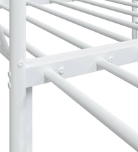 Tagesbett Ausziehbar ohne Matratze Weiß 80x200 cm Stahl