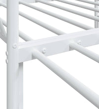 Tagesbett Ausziehbar ohne Matratze Weiß 90x190 cm Stahl