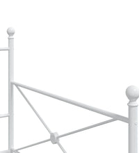 Tagesbett Ausziehbar ohne Matratze Weiß 100x190 cm Stahl