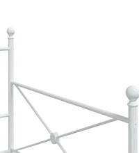 Tagesbett Ausziehbar ohne Matratze Weiß 100x200 cm Stahl