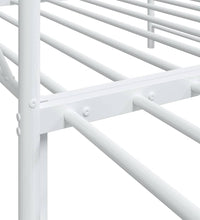 Tagesbett Ausziehbar ohne Matratze Weiß 100x200 cm Stahl