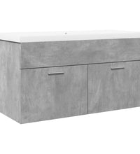 Waschbeckenunterschrank mit Einbaubecken Betongrau