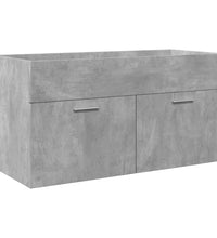 Waschbeckenunterschrank mit Einbaubecken Betongrau