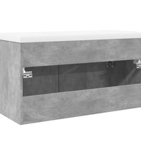 Waschbeckenunterschrank mit Einbaubecken Betongrau