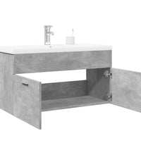 Waschbeckenunterschrank mit Einbaubecken Betongrau