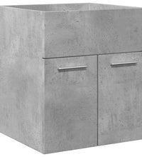 3-tlg. Badmöbel-Set Betongrau Holzwerkstoff