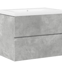 2-tlg. Badmöbel-Set Betongrau Holzwerkstoff