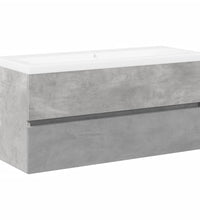 2-tlg. Badmöbel-Set Betongrau Holzwerkstoff