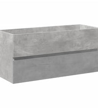 2-tlg. Badmöbel-Set Betongrau Holzwerkstoff