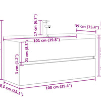 2-tlg. Badmöbel-Set Betongrau Holzwerkstoff