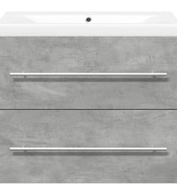 2-tlg. Badmöbel-Set Betongrau Holzwerkstoff