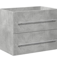 2-tlg. Badmöbel-Set Betongrau Holzwerkstoff