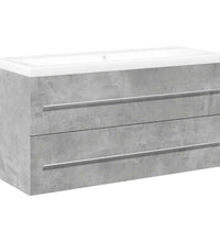 2-tlg. Badmöbel-Set Betongrau Holzwerkstoff