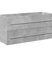 2-tlg. Badmöbel-Set Betongrau Holzwerkstoff