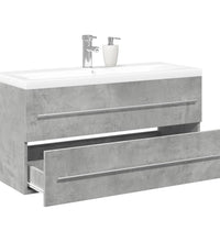 2-tlg. Badmöbel-Set Betongrau Holzwerkstoff