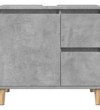 3-tlg. Badmöbel-Set Betongrau Holzwerkstoff