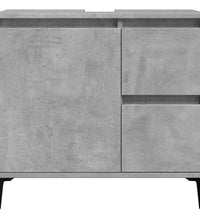 3-tlg. Badmöbel-Set Betongrau Holzwerkstoff