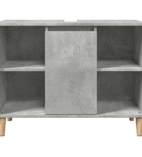 3-tlg. Badmöbel-Set Betongrau Holzwerkstoff