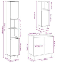3-tlg. Badmöbel-Set Betongrau Holzwerkstoff