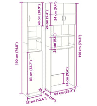 2-tlg. Badmöbel-Set Sonoma-Eiche Holzwerkstoff