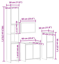 4-tlg. Badmöbel-Set Sonoma-Eiche Holzwerkstoff