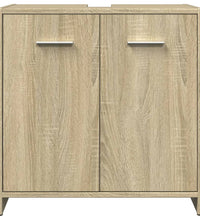 4-tlg. Badmöbel-Set Sonoma-Eiche Holzwerkstoff