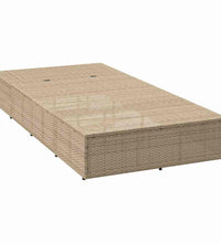 Sonnenliege mit schwebender Auflage Beige Poly Rattan