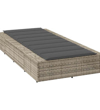 Sonnenliege mit schwebender Auflage Hellgrau Poly Rattan