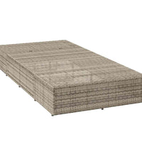 Sonnenliege mit schwebender Auflage Hellgrau Poly Rattan