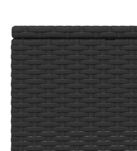 Sonnenliege mit schwebender Auflage Schwarz Poly Rattan