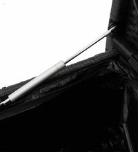 Gartenbank mit Stauraum und Kissen Schwarz Poly Rattan