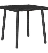 Garten-Couchtisch Rechteckig Schwarz 40x40x37 cm Poly Rattan