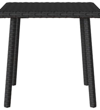 Garten-Couchtisch Rechteckig Schwarz 40x40x37 cm Poly Rattan