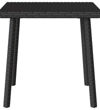 Garten-Couchtisch Rechteckig Schwarz 40x40x37 cm Poly Rattan