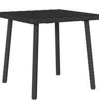 Garten-Couchtisch Rechteckig Schwarz 40x40x37 cm Poly Rattan